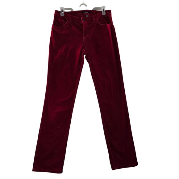 Chaps Red Courduroy Women's Pants Size 4 - Picture 1 of 8